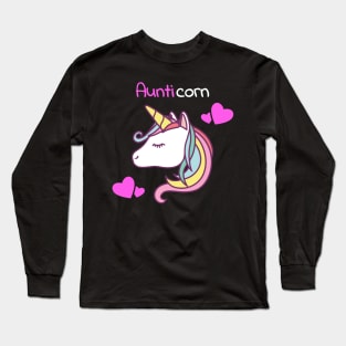 Aunticorn Unicorn Aunt Long Sleeve T-Shirt